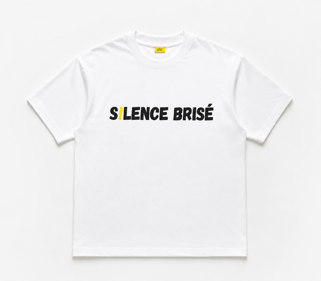 Silence Brisé – T-shirt blanc premium