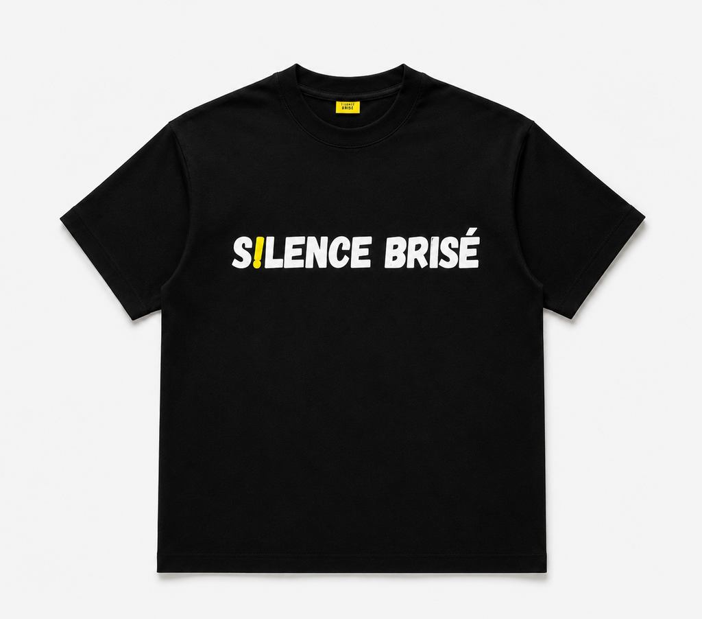 Silence Brisé – T-shirt noir premium