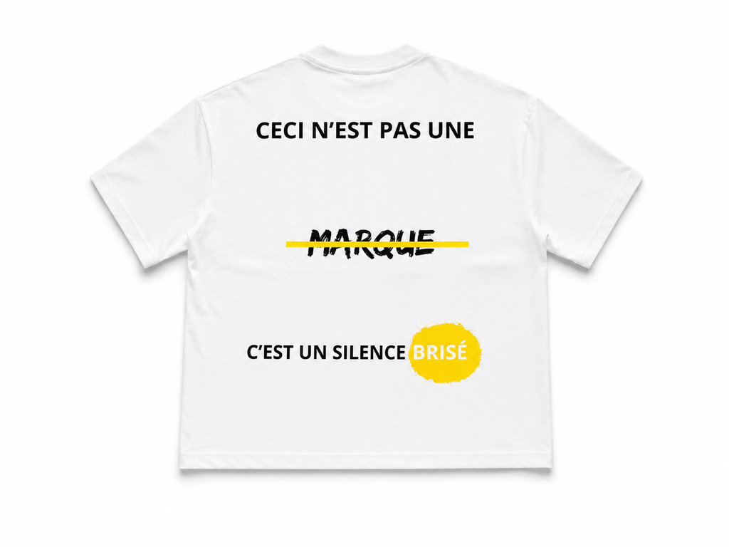 Silence Brisé – T-shirt blanc premium