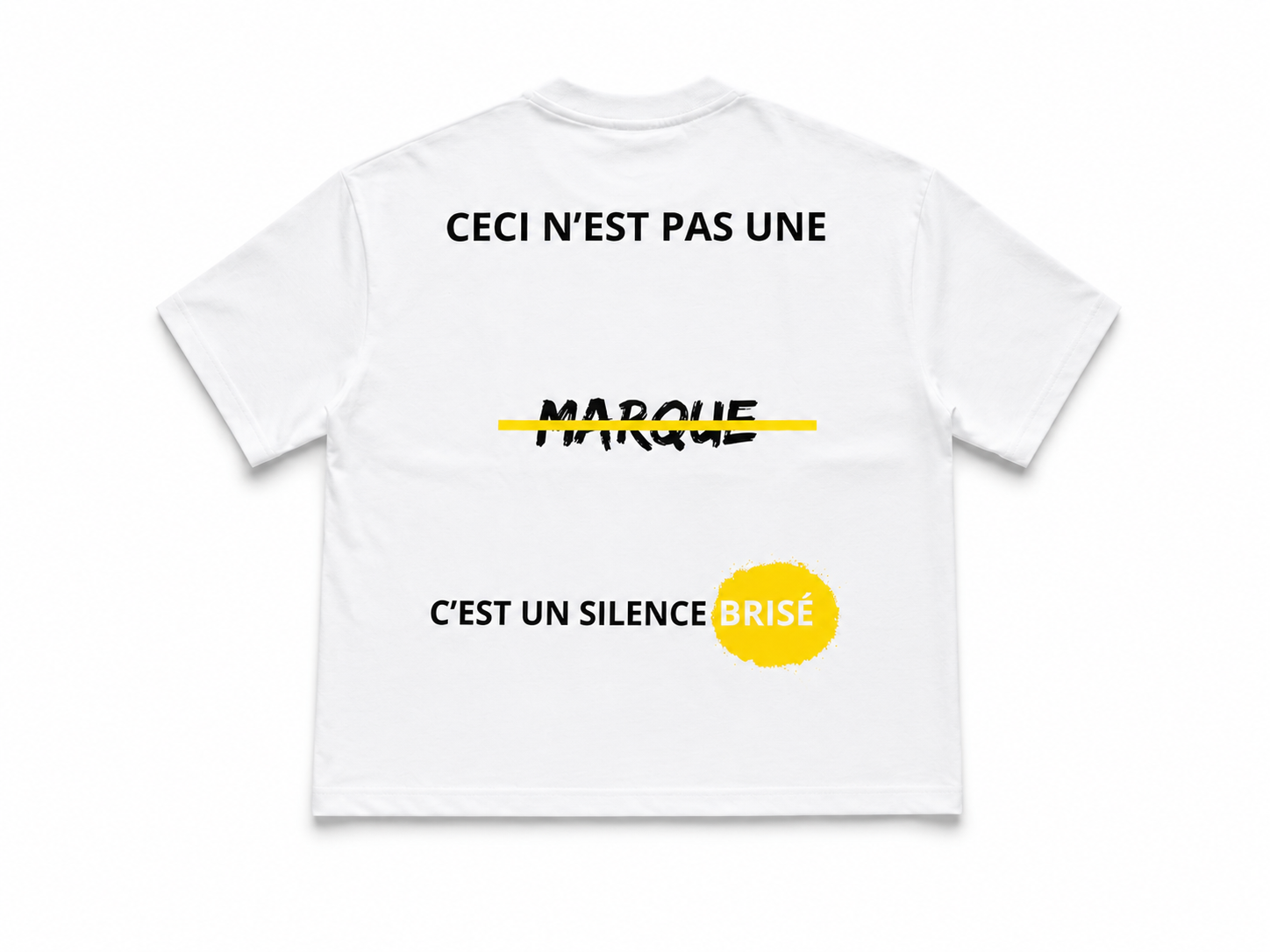 Silence Brisé – T-shirt blanc premium