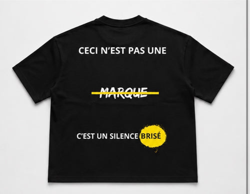 Silence Brisé – T-shirt noir premium